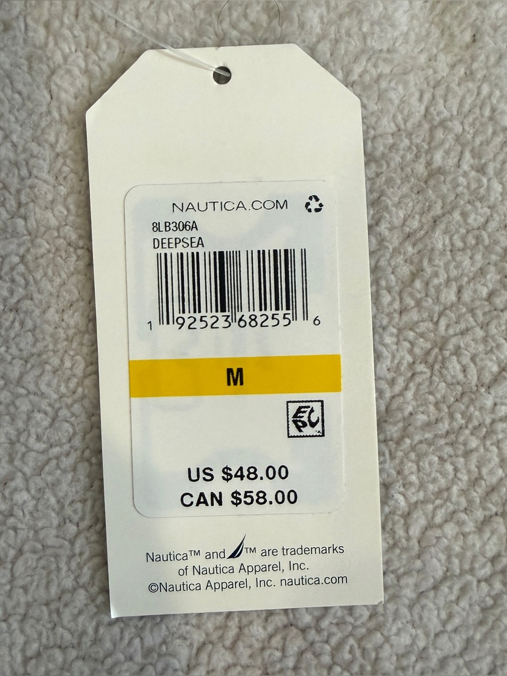 NWT Nautica Womens High Rise Bikini Bottom Swim Suit Size Medium Navy Blue - Picture 5 of 9